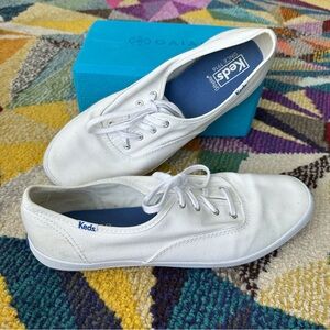 White Keds Champion Originals Lace Up Size 10